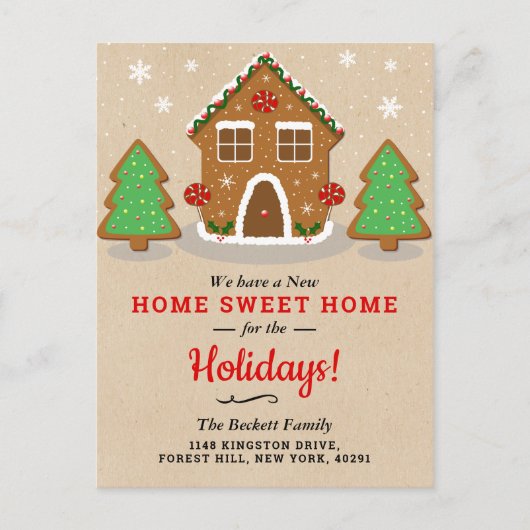 ジンガーブレッドハウスニューホームフォーザホリデー 案内ポストカード (正面)
