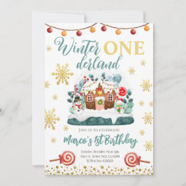 ジンガーブレッドハウスバースデーパーティー招待状 招待状