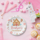 ジンガーブレッドハウスバースデーパーティー ペーパープレート (パーティー)