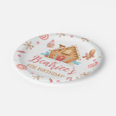 ジンガーブレッドハウスバースデーパーティー ペーパープレート (アングル)