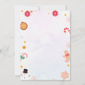 ジンガーブレッドハウスパーティークリスマスウィンターホリデー 招待状 (裏面)