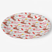 ジンガーブレッドハウスパーティー紙プレート ペーパープレート (アングル)