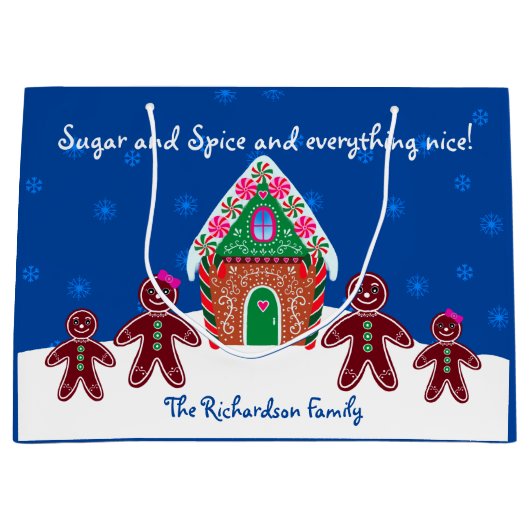 ジンガーブレッドハウスファミリースウィートクリスマス ラージペーパーバッグ (正面)