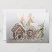 ジンガーブレッドハウスフラットクリスマス シーズンカード (正面)