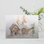 ジンガーブレッドハウスフラットクリスマス シーズンカード (スタンド正面)