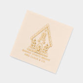 ジンガーブレッドハウスベーキング企業のクリスマス 箔ナプキン (左)