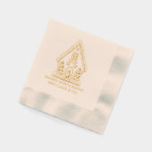 ジンガーブレッドハウスベーキング企業のクリスマス 箔ナプキン (左)