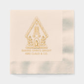 ジンガーブレッドハウスベーキング企業のクリスマス 箔ナプキン (正面)