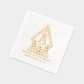 ジンガーブレッドハウスベーキング企業のクリスマス 箔ナプキン (左)