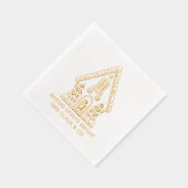 ジンガーブレッドハウスベーキング企業のクリスマス 箔ナプキン (右)