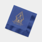 ジンガーブレッドハウスベーキング企業のクリスマス 箔ナプキン (左)