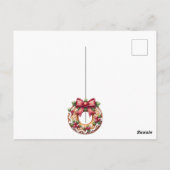 ジンガーブレッドハウスホリデーパーティー招待状 ポストカード (裏面)