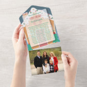 ジンガーブレッドハウスホリデーフォトオールインワンカード オールインワン招待状 (貼ってはがせる)