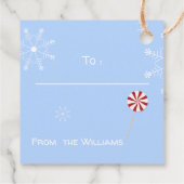 ジンガーブレッドハウスホリデーブルーギフトラベル フェイバータグ (裏面)