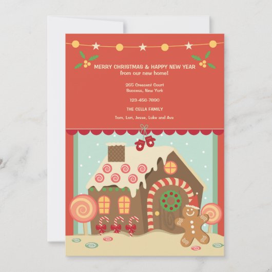 ジンガーブレッドハウスホリデームービングアナウンス シーズンカード (正面)