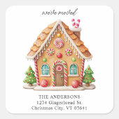 ジンガーブレッドハウスホリデームービング差出人住所 スクエアシール (正面)