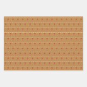 ジンガーブレッドハウスマウス&クッキーウォーターカラーアート ラッピングペーパーシート (正面3)