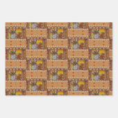 ジンガーブレッドハウスマウス&クッキーウォーターカラーアート ラッピングペーパーシート (正面)