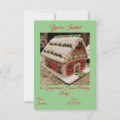 ジンガーブレッドハウスメイキングパーティの招待状 出欠カード (正面)