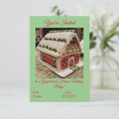 ジンガーブレッドハウスメイキングパーティの招待状 出欠カード (スタンド正面)