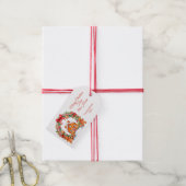 ジンガーブレッドハウスリースクリスマス ギフトタグ (より糸付き)