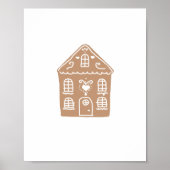 ジンガーブレッドハウスヴィレッジイラストレーションアートポスター ポスター (正面)