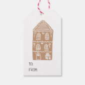 ジンガーブレッドハウスヴィレッジイラストレーションギフトラベル ギフトタグ (正面)