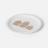 ジンガーブレッドハウスヴィレッジイラストレーション ペーパープレート (アングル)