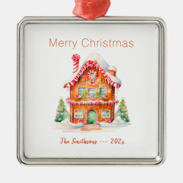 ジンガーブレッドハウスヴィンテージクリスマスオーナメント メタルオーナメント