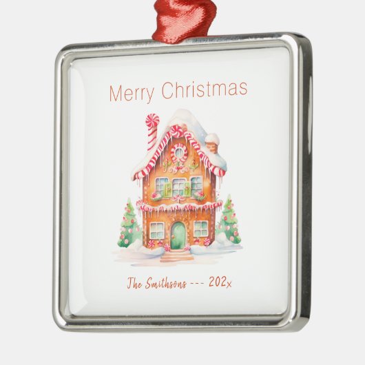 ジンガーブレッドハウスヴィンテージクリスマスオーナメント メタルオーナメント (左)