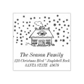 ジンガーブレッドハウス差出人住所スタンプ ラバースタンプ (インプリント)