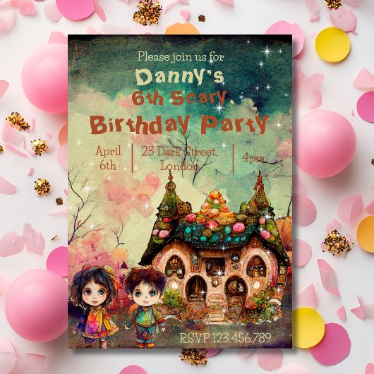 ジンガーブレッドハウス怖い誕生日 招待状