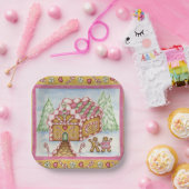 ジンガーブレッドハウス紙プレート ペーパープレート (パーティー)