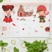 ジンガーブレッドハウス キッチンタオル (折り畳み)