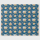 ジンガーブレッドハウス&キャンディカ転がン ラッピングペーパー (フラット)