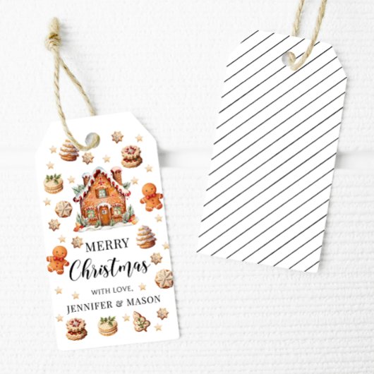 ジンガーブレッドハウス&クッキーズクリッメリーマスラベル ギフトタグ