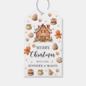 ジンガーブレッドハウス&クッキーズクリッメリーマスラベル ギフトタグ (正面)