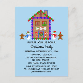 ジンガーブレッドハウス#1招待状はがき インビテーションポストカード