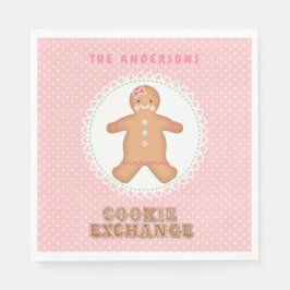 ジンガーブレッドハウス | Cookie交換パーソナライズされた スタンダードランチョンナプキン