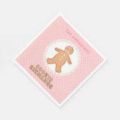 ジンガーブレッドハウス | Cookie交換パーソナライズされた スタンダードランチョンナプキン (角)