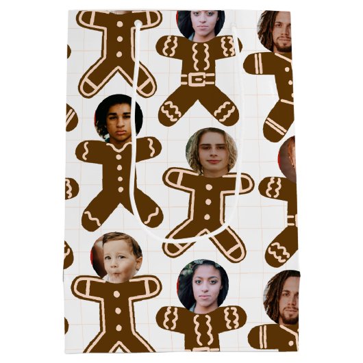 ジンガーブレッドピープルフレンズ&ファミリーホリデー ミディアムペーパーバッグ (裏面)