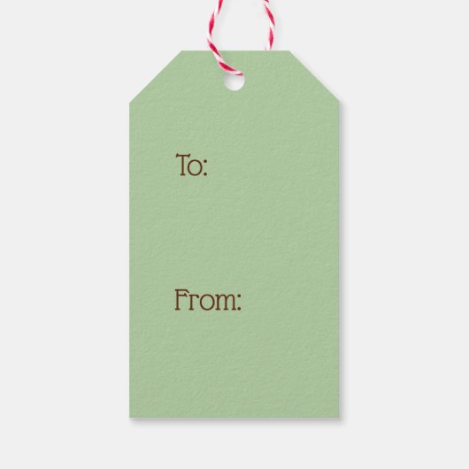 ジンガーブレッドホリデーギフトラベル ギフトタグ (裏面)