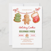 ジンガーブレッドホリデークッキーエクスチェンジパーティー 招待状 (正面)