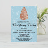 ジンガーブレッドホリデークリスマスパーティーツリーブルースノー 招待状 (スタンド正面)
