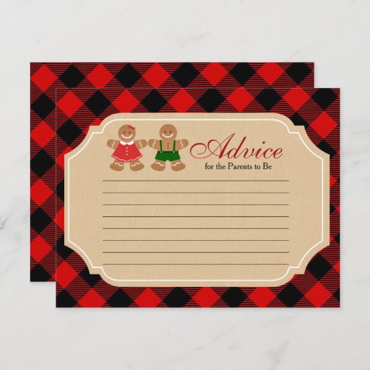 ジンガーブレッドホリデージェンダーリビールアドバイスカード エンクロージャーカード (正面/裏面)