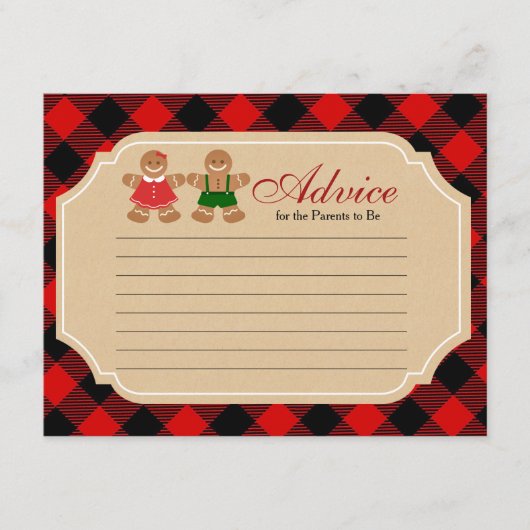 ジンガーブレッドホリデージェンダーリビールアドバイスカード エンクロージャーカード (正面)