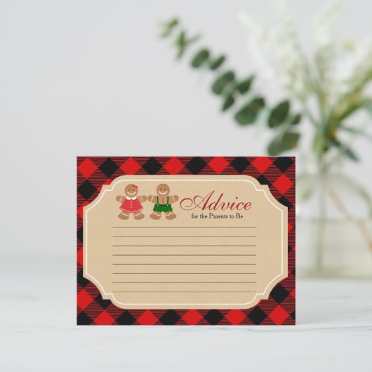 ジンガーブレッドホリデージェンダーリビールアドバイスカード エンクロージャーカード (スタンド正面)