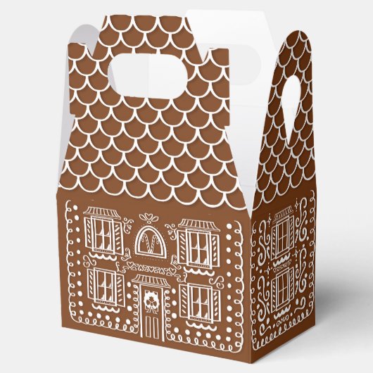 ジンガーブレッドホリデートリートクリスマスゲーブルボックス フェイバーボックス (オープン)