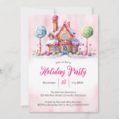ジンガーブレッドホリデーパーティー招待状 シーズンカード (正面)
