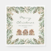 ジンガーブレッドホリデーペーパーナプキン スタンダードランチョンナプキン (正面)